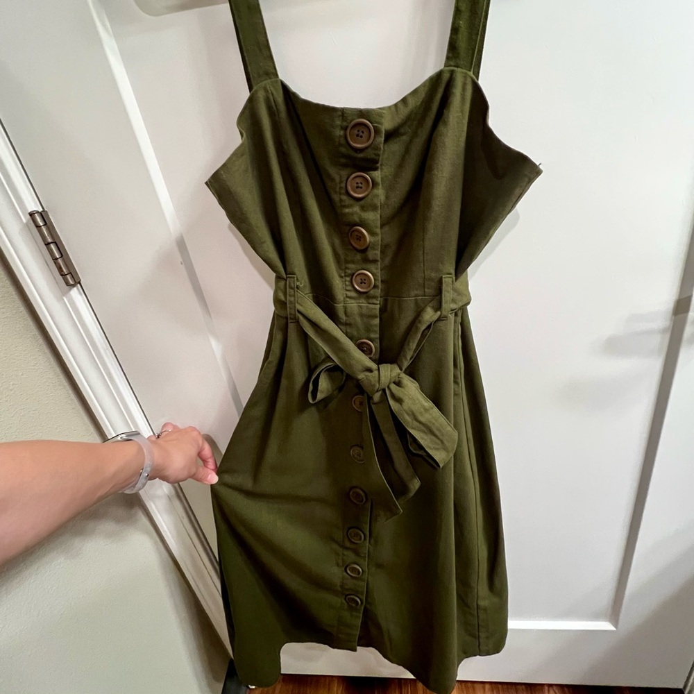 Army Green Midi Dress Size S